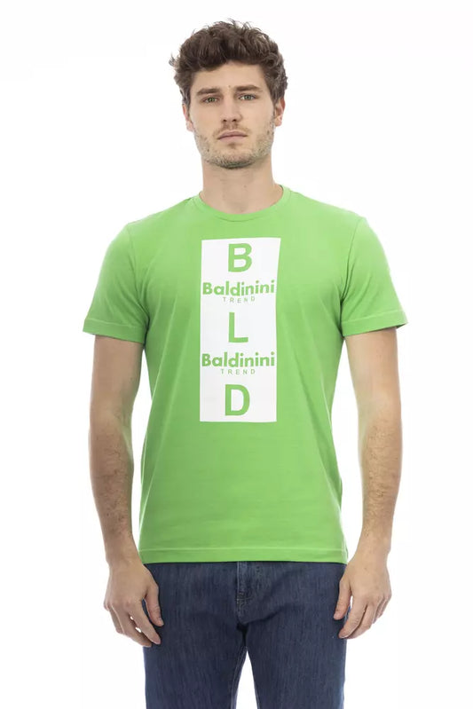 T-shirt homme en coton vert tendance Baldinini