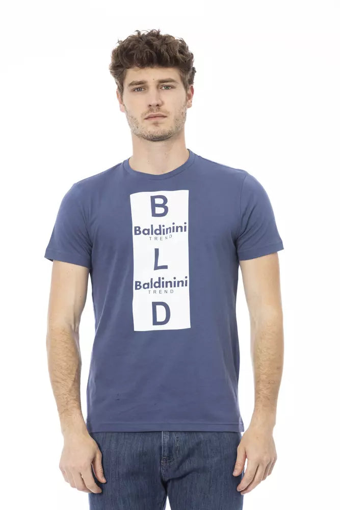 Baldinini Trend Blue Cotton Men T-Shirt by Baldinini Trend