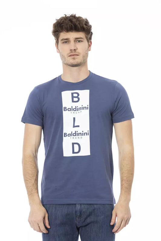 T-shirt homme en coton bleu tendance Baldinini