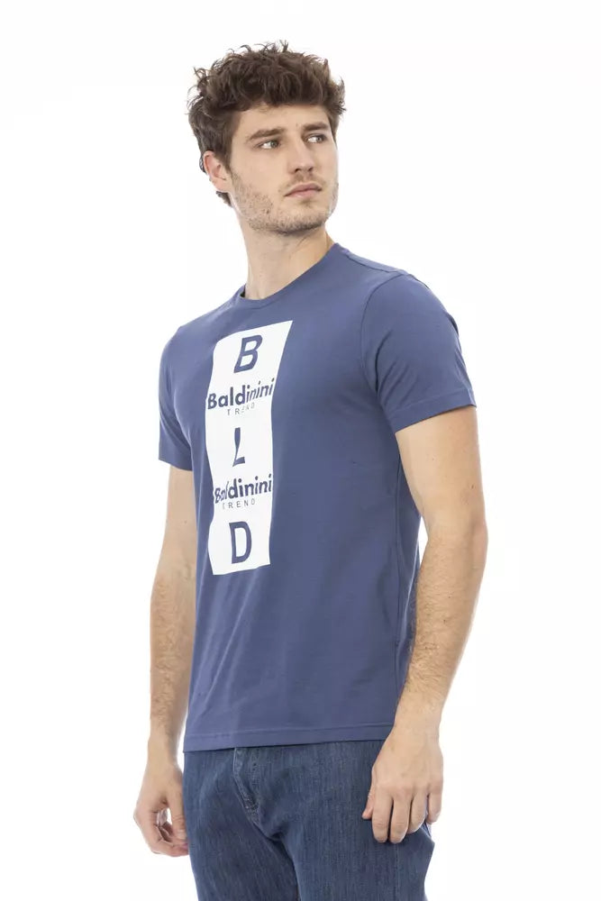 Baldinini Trend Blue Cotton Men T-Shirt by Baldinini Trend