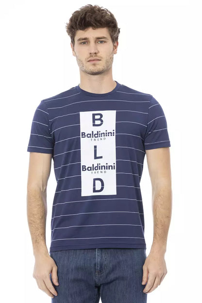 Baldinini Trend Blue Cotton Men T-Shirt by Baldinini Trend