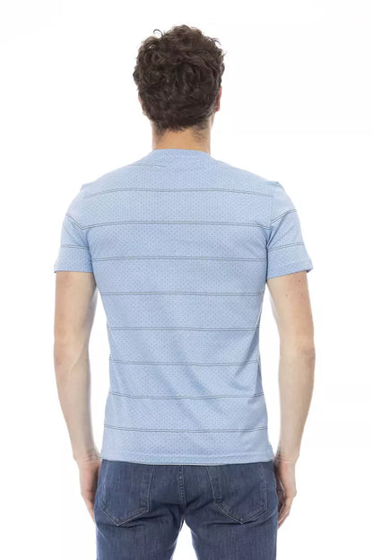 T-shirt homme en coton bleu clair Baldinini Trend