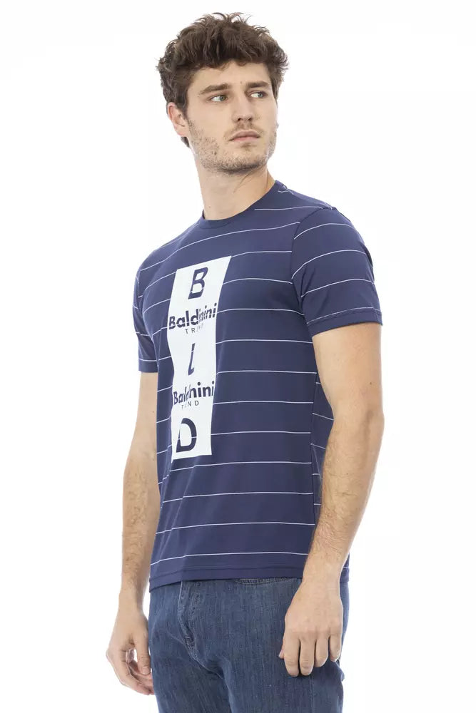 Baldinini Trend Blue Cotton Men T-Shirt by Baldinini Trend