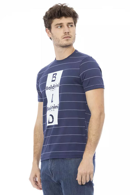 Baldinini Trend Blue Cotton Men T-Shirt by Baldinini Trend