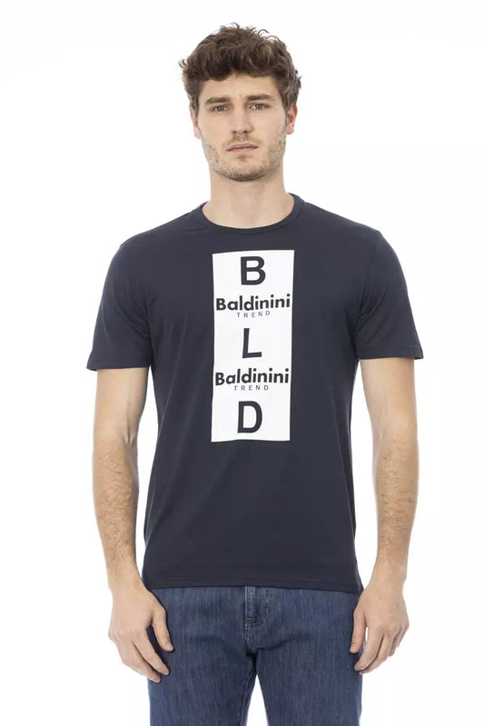 T-shirt homme en coton bleu tendance Baldinini