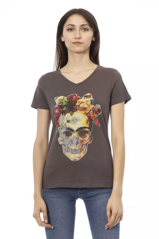 T-shirt Trussardi Action en coton marron pour femme