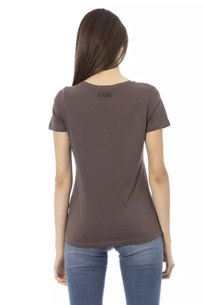 T-shirt Trussardi Action en coton marron pour femme