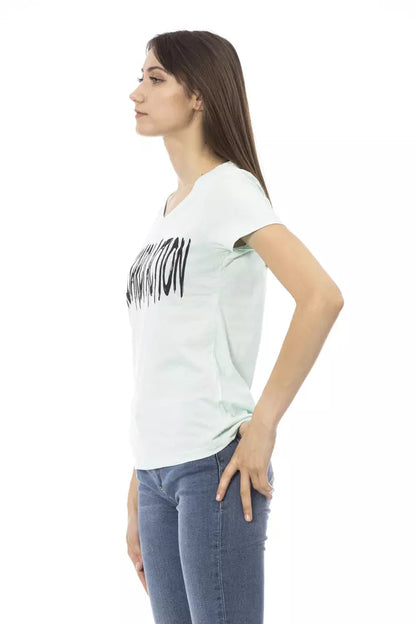 T-shirt Trussardi Action en coton bleu clair pour femme