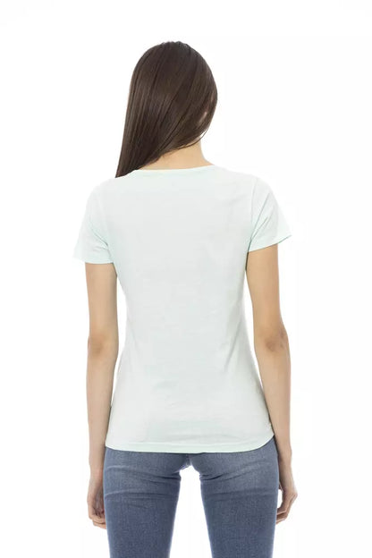 T-shirt Trussardi Action en coton bleu clair pour femme
