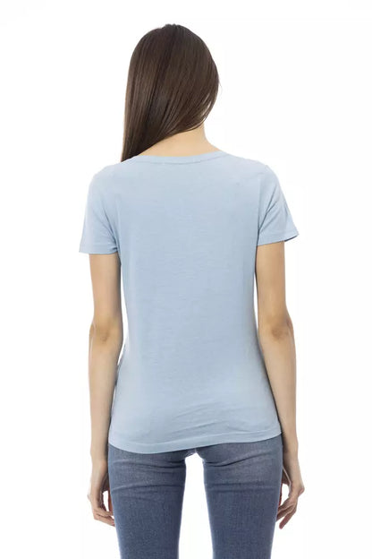 T-shirt Trussardi Action en coton bleu clair pour femme