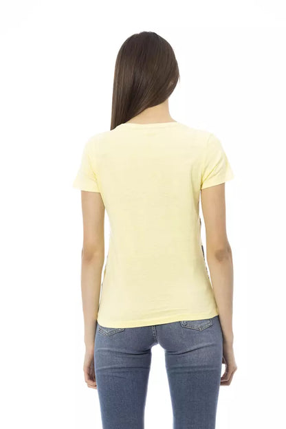 T-shirt Trussardi Action en coton jaune pour femme