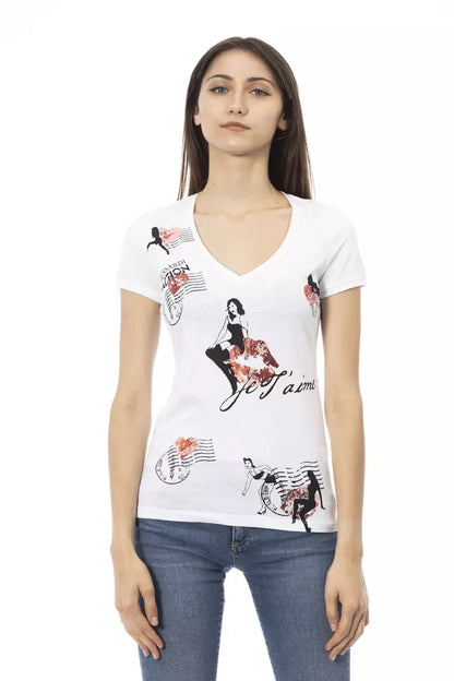 T-shirt Trussardi Action en coton blanc pour femme