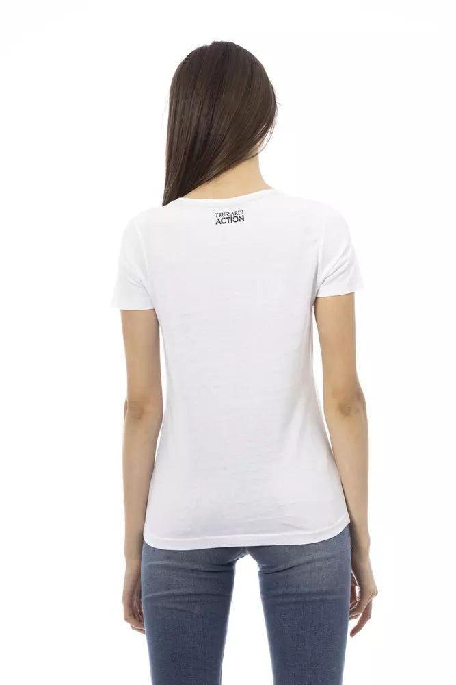T-shirt Trussardi Action en coton blanc pour femme
