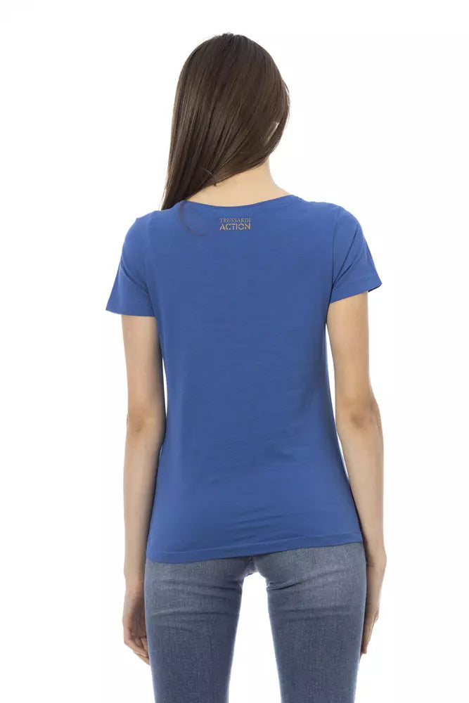 T-shirt Trussardi Action en coton bleu pour femme