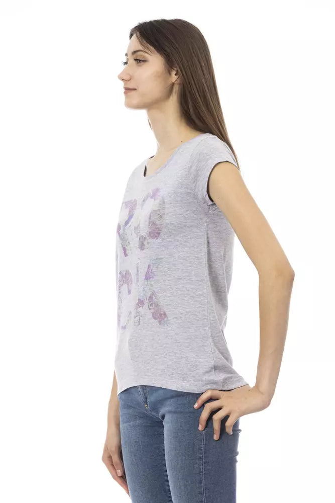 T-shirt Trussardi Action en coton gris pour femme