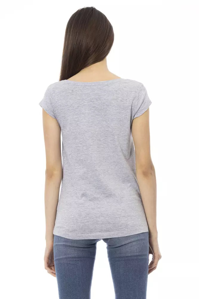 T-shirt Trussardi Action en coton gris pour femme