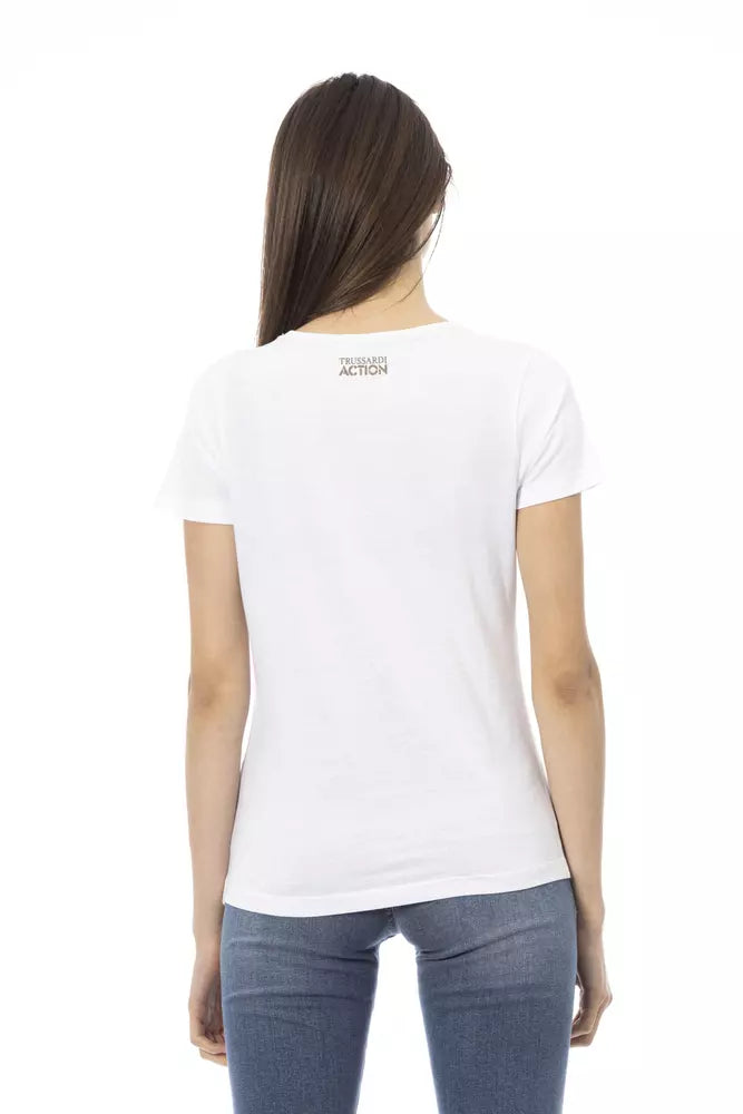 T-shirt Trussardi Action en coton blanc pour femme