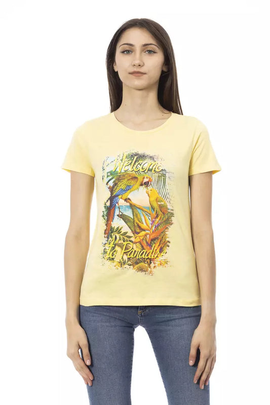 T-shirt Trussardi Action en coton jaune pour femme