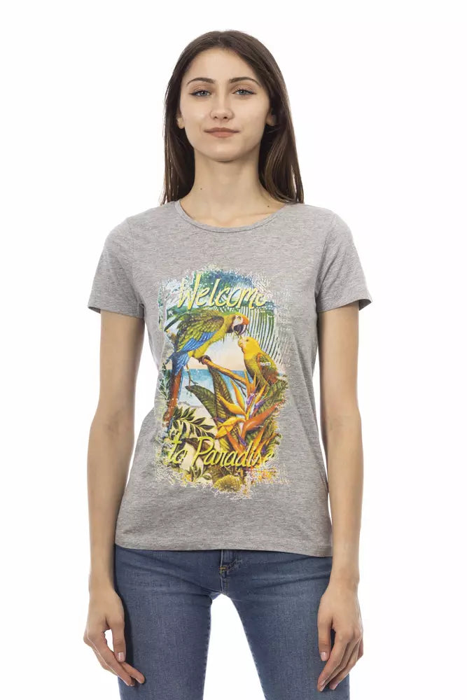 T-shirt Trussardi Action en coton gris pour femme