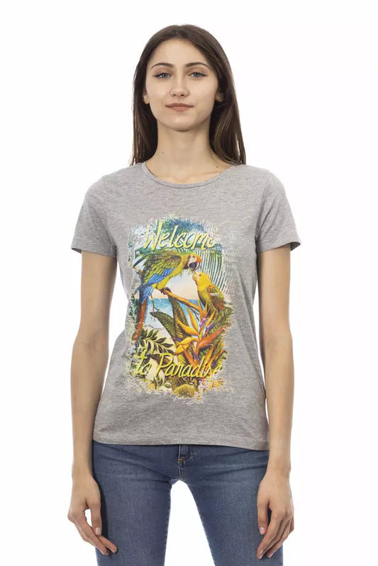 T-shirt Trussardi Action en coton gris pour femme