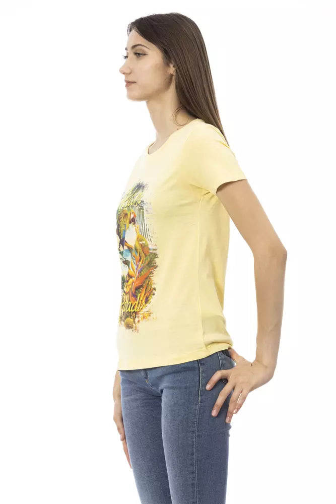 T-shirt Trussardi Action en coton jaune pour femme