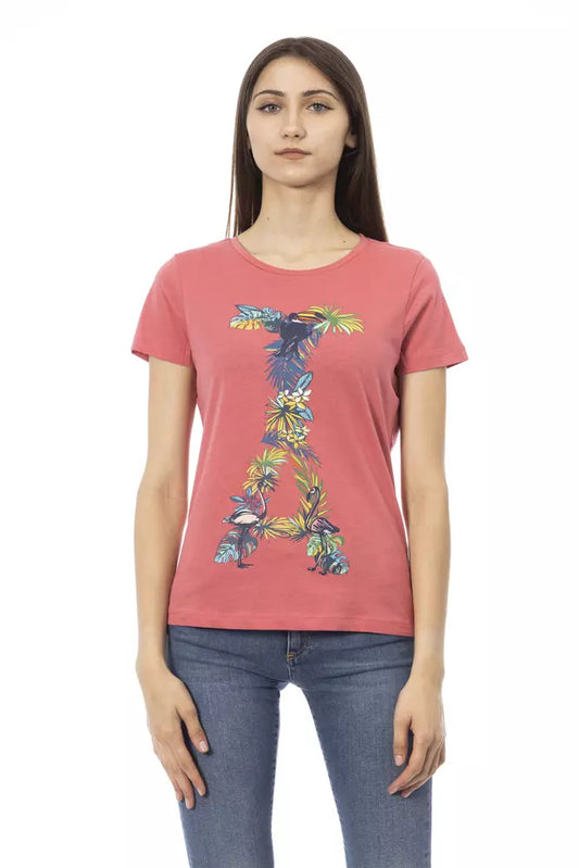 T-shirt Trussardi Action Fuchsia en coton pour femme