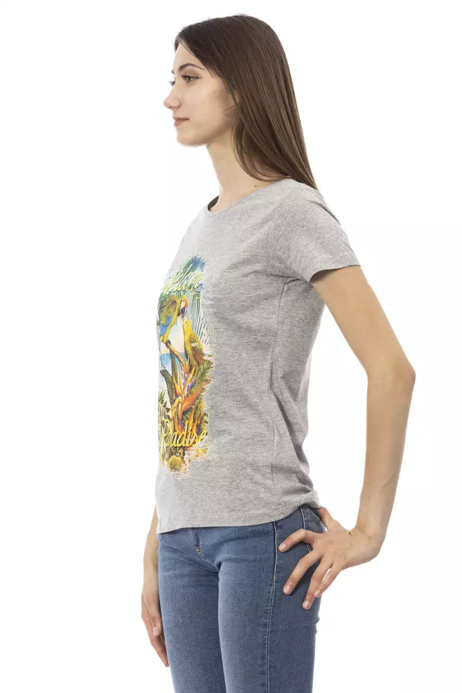 T-shirt Trussardi Action en coton gris pour femme