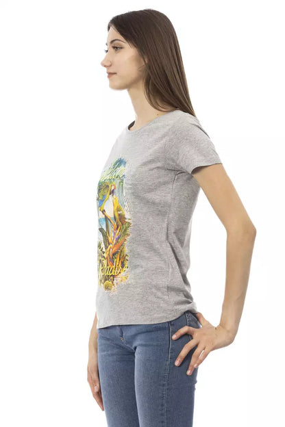 T-shirt Trussardi Action en coton gris pour femme