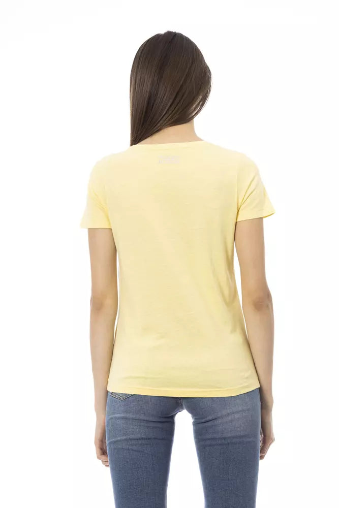 T-shirt Trussardi Action en coton jaune pour femme