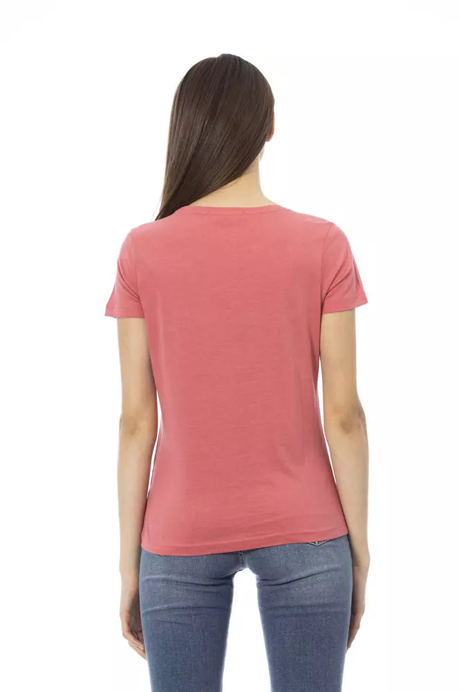 T-shirt Trussardi Action Fuchsia en coton pour femme