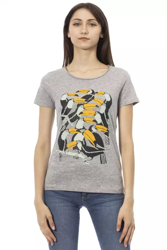 T-shirt Trussardi Action en coton gris pour femme