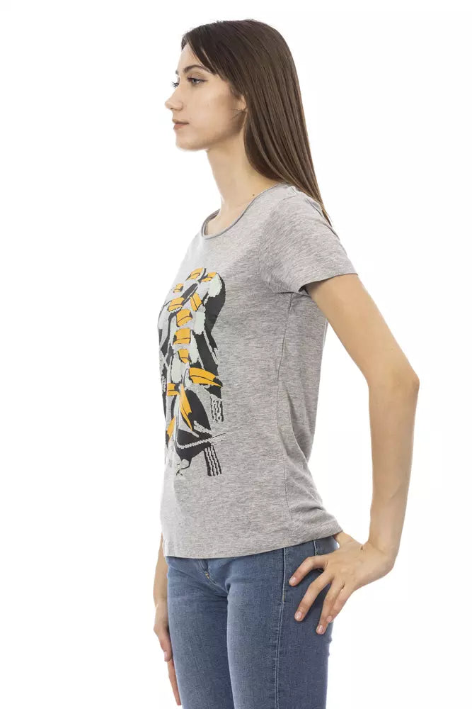 T-shirt Trussardi Action en coton gris pour femme