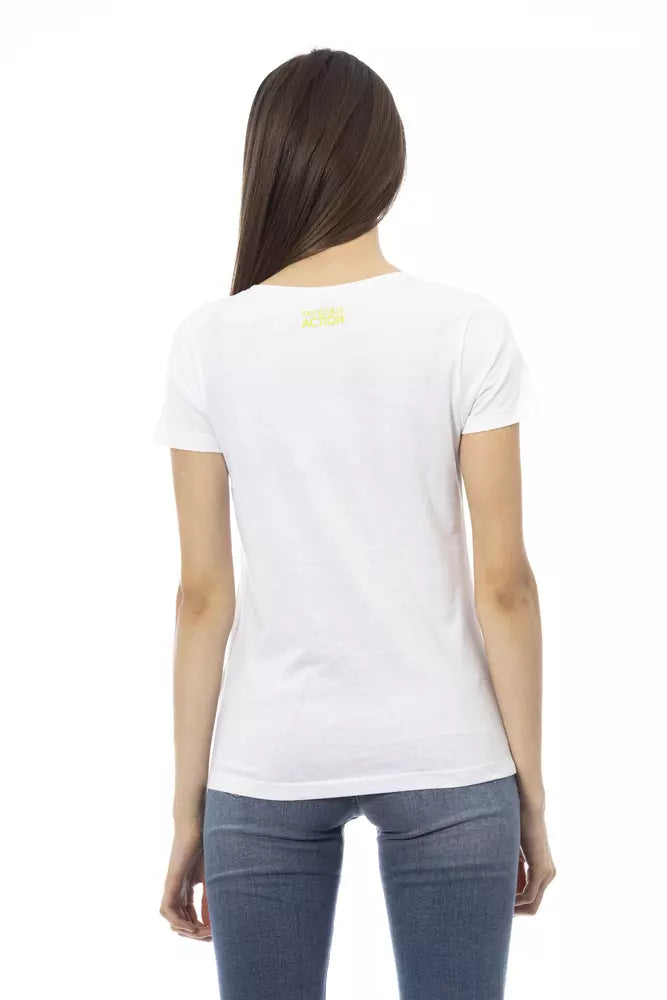 T-shirt Trussardi Action en coton blanc pour femme