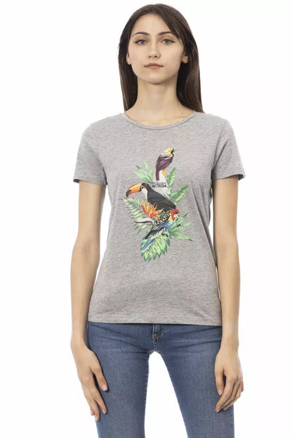 T-shirt Trussardi Action en coton gris pour femme