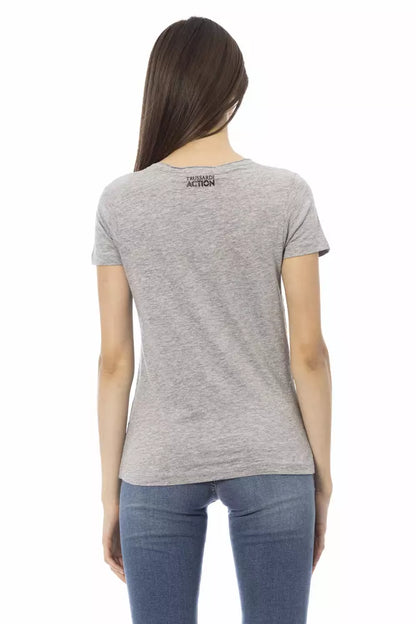 T-shirt Trussardi Action en coton gris pour femme