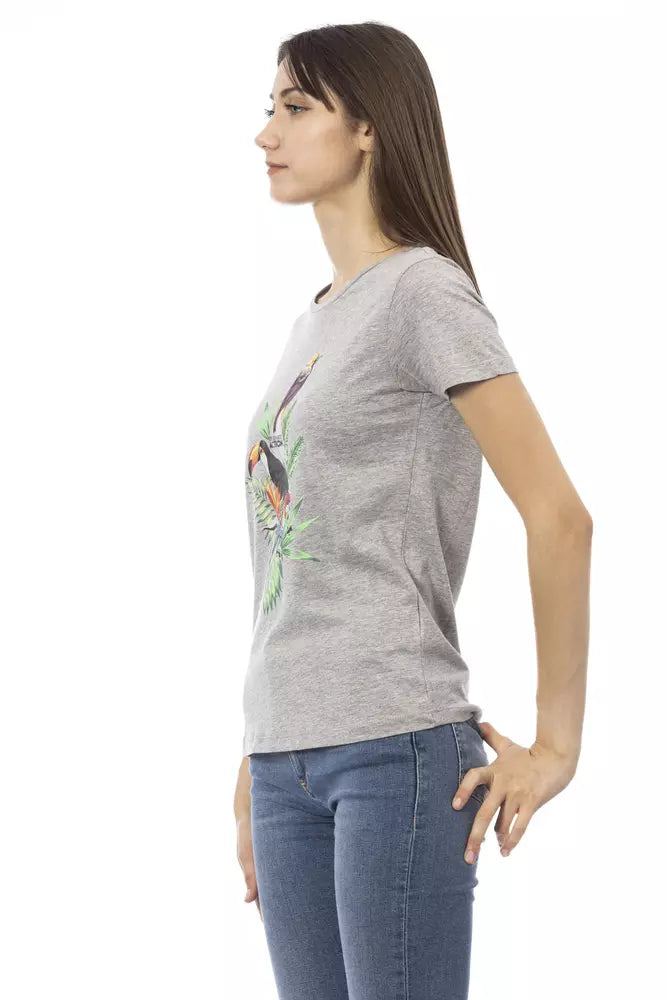 T-shirt Trussardi Action en coton gris pour femme