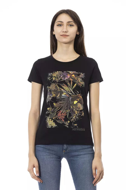 T-shirt Trussardi Action en coton noir pour femme