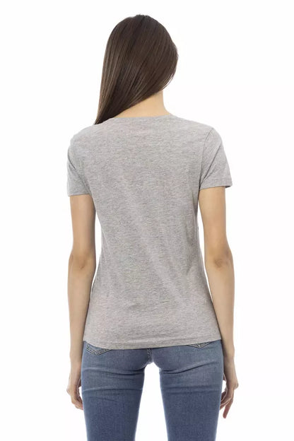 T-shirt Trussardi Action en coton gris pour femme
