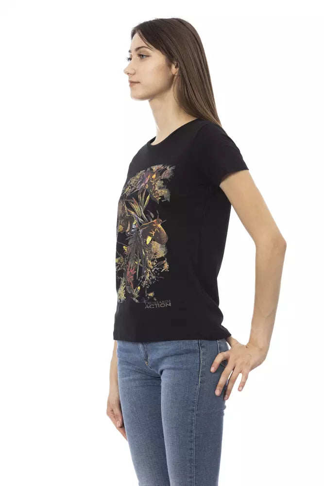 T-shirt Trussardi Action en coton noir pour femme