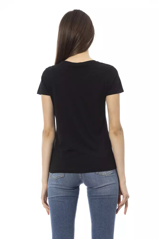 T-shirt Trussardi Action en coton noir pour femme