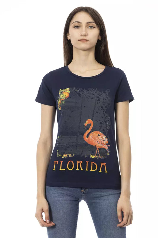 T-shirt Trussardi Action en coton bleu pour femme
