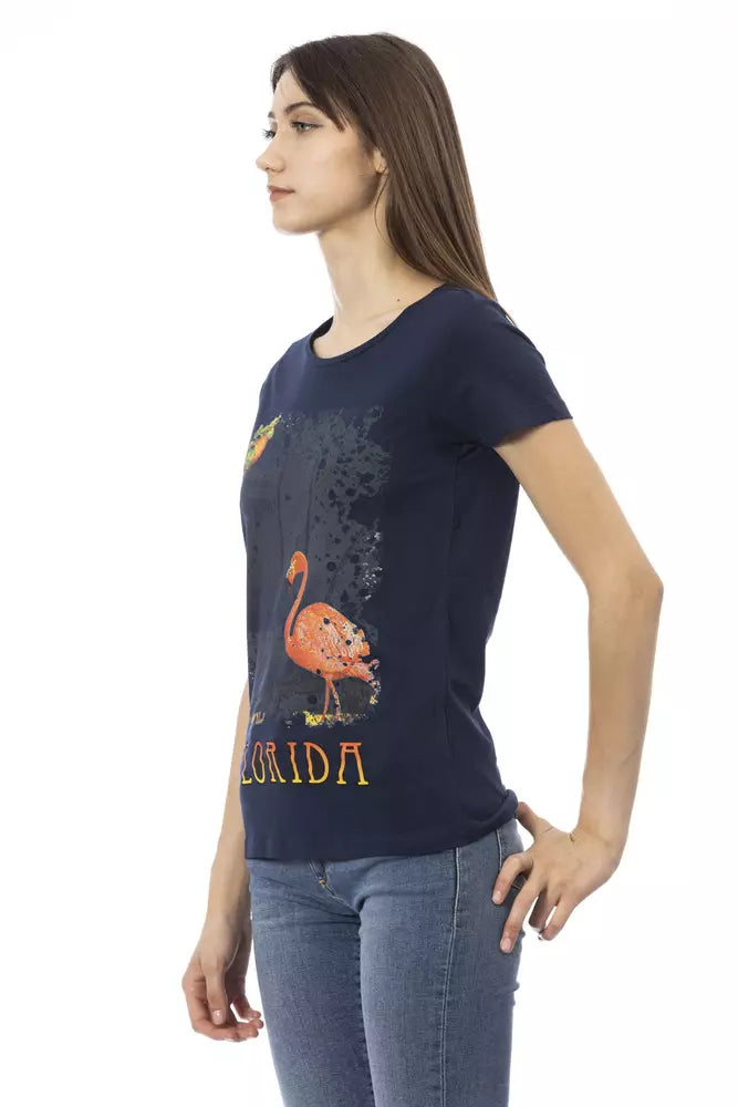 T-shirt Trussardi Action en coton bleu pour femme