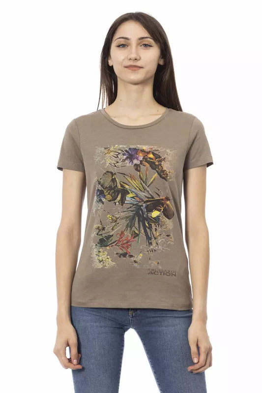 T-shirt Trussardi Action en coton marron pour femme