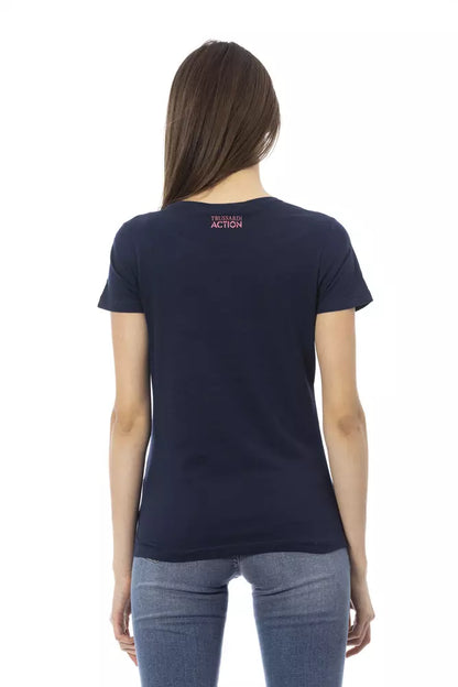 T-shirt Trussardi Action en coton bleu pour femme