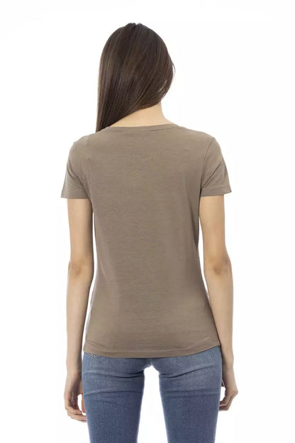 T-shirt Trussardi Action en coton marron pour femme