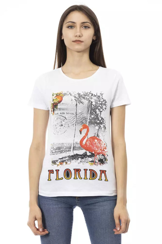 T-shirt Trussardi Action en coton blanc pour femme
