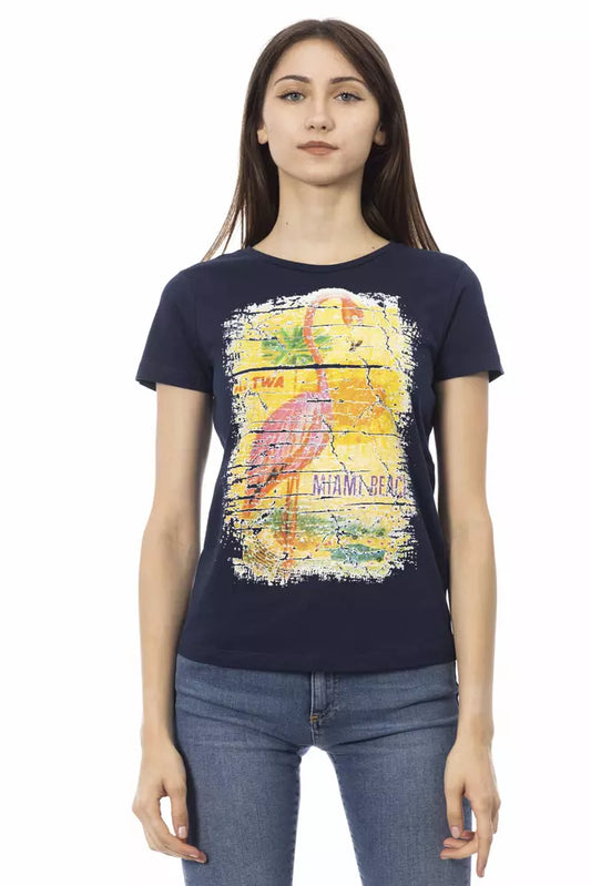 T-shirt Trussardi Action en coton bleu pour femme