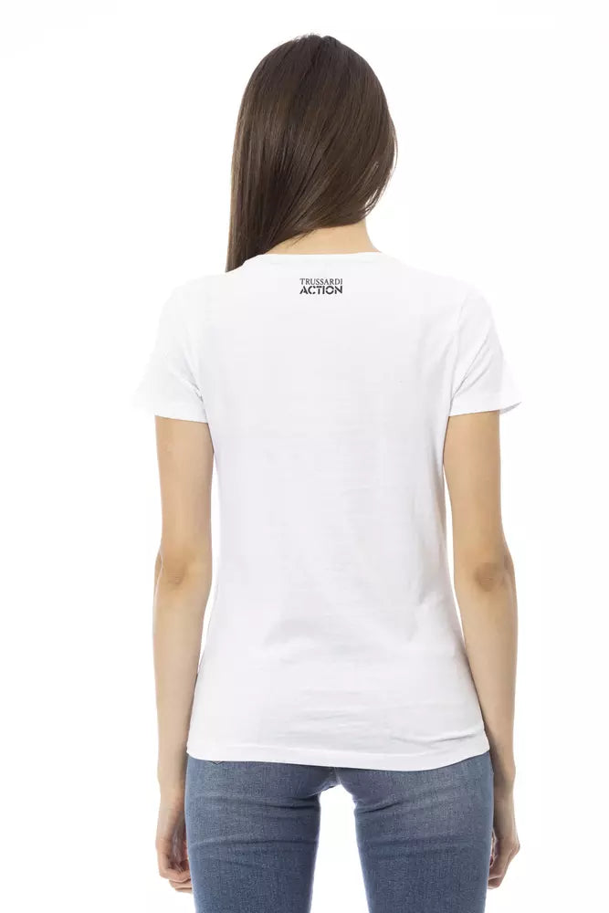 T-shirt Trussardi Action en coton blanc pour femme