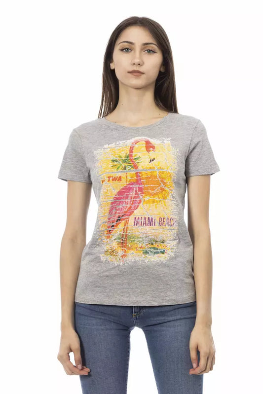 T-shirt Trussardi Action en coton gris pour femme