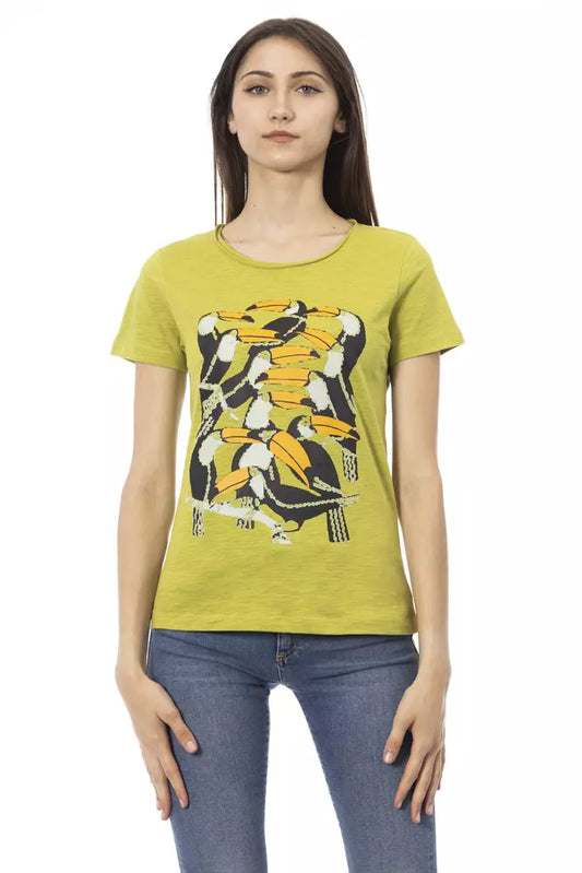 T-shirt Trussardi Action en coton vert pour femme